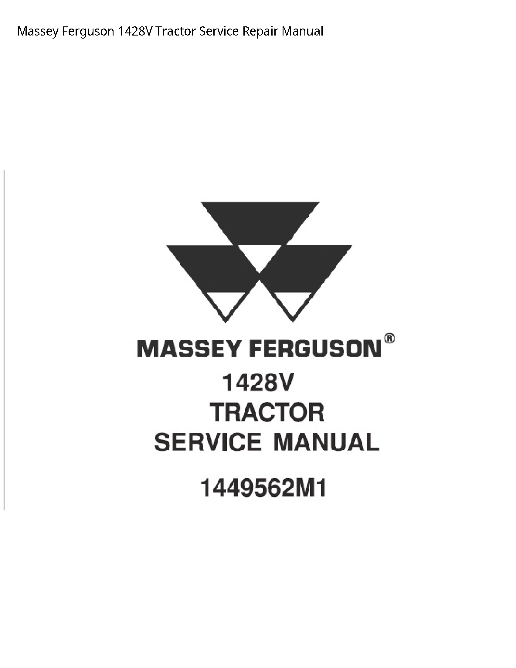 Massey Ferguson 1428V Tractor manual