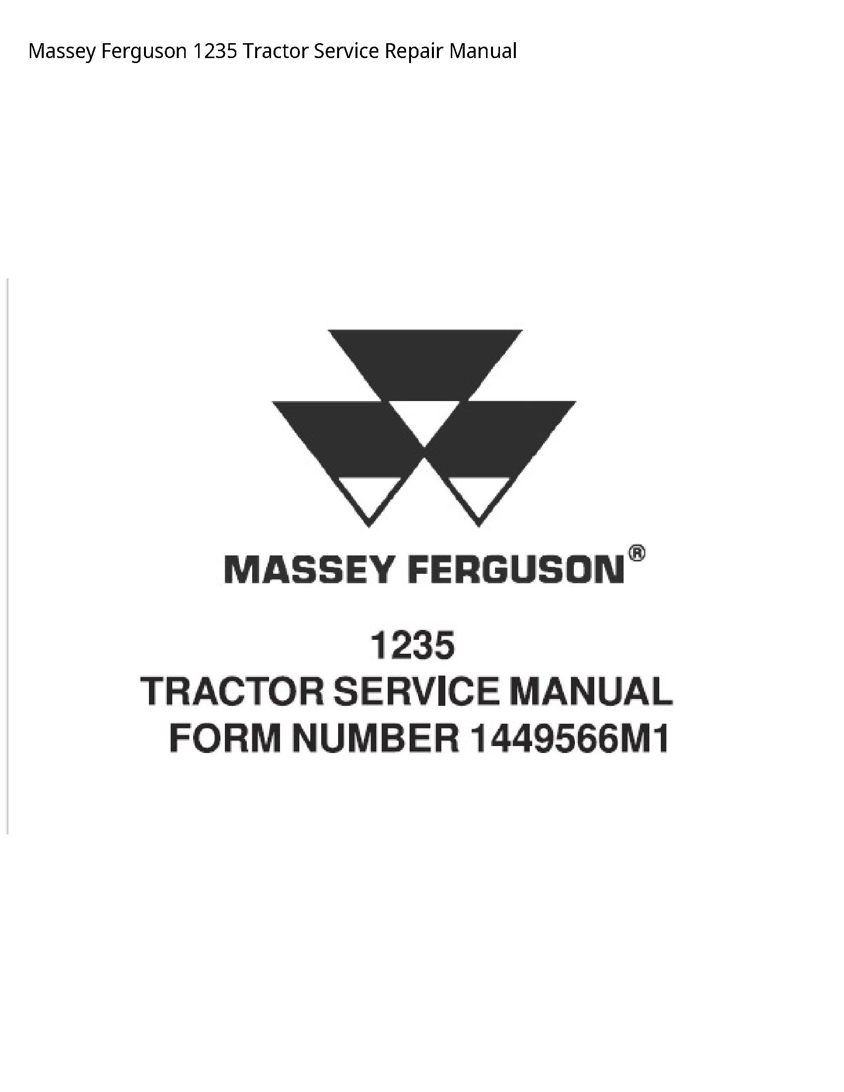 Massey Ferguson 1235 Tractor manual