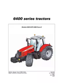 Massey Ferguson 6465  6475  6480 Tier 3 Perkins DYNA-6 Tractors Operator Manual preview
