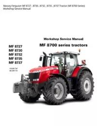 Massey Ferguson MF 8727   8730   8732   8735   8737 Tractor (MF 8700 Series) Workshop Service Manual preview