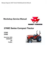 Massey Ferguson 2635 Tractor Workshop Service Manual preview