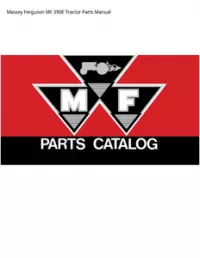 Massey Ferguson MF 390E Tractor Parts Manual preview