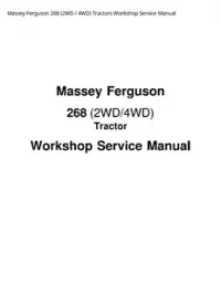 Massey Ferguson 268 (2WD / 4WD) Tractors Workshop Service Manual preview