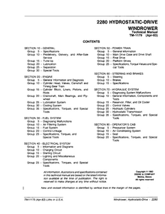 John Deere 2280 Windrower service manual