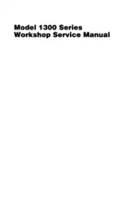 Massey Ferguson 1306  1307  1308  1309  1310 Disc Mower (1300 Series) Workshop Service Manual preview