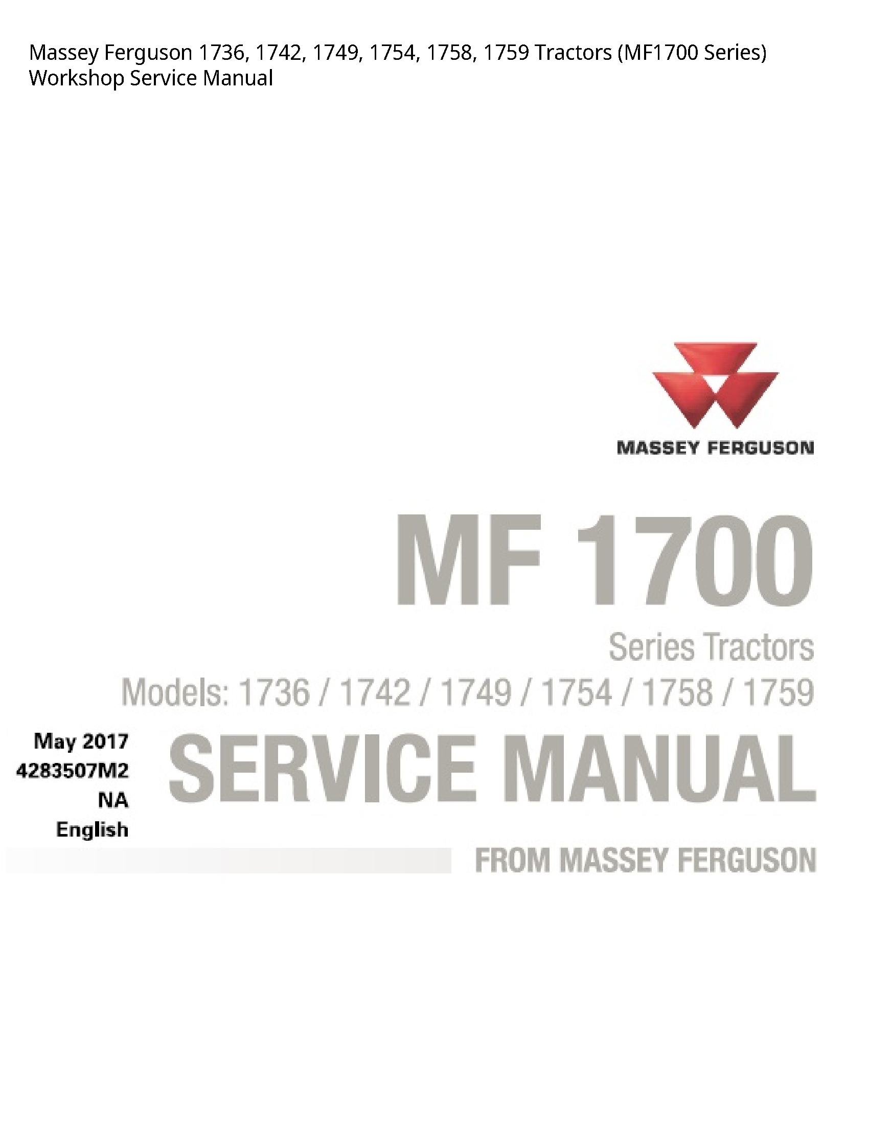 Massey Ferguson 1736 Tractors Series) Service manual