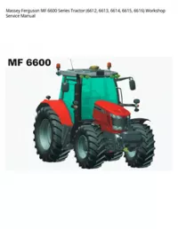 Massey Ferguson MF 6600 Series Tractor (6612  6613  6614  6615  6616) Workshop Service Manual preview
