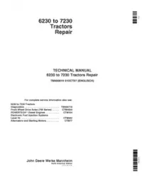 John Deere 6230 to 7230 Tractors Service Repair Manual preview