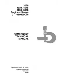 John Deere 3029 4039 4045 6059 6068 Engines Component Technical Manual CTM3274 preview