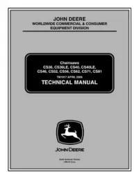 John Deere Chainsaws CS36 CS36LE CS40 CS4OLE CS46 CS52 CS56 CS62 CS71 CS81 TM1917 preview