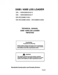 John Deere 330B 430B Log Loader Service Manual - TMF307843 preview