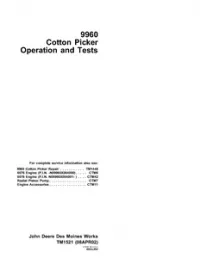 John Deere 9960 Cotton Picker Operation And Tests Manual  -  TM1521 preview