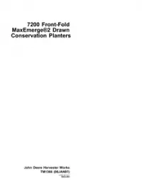 John Deere 7200 Front-fold MaxEmergeR2 Drawn Conservation Planters Service Manual  -  TM1366 preview