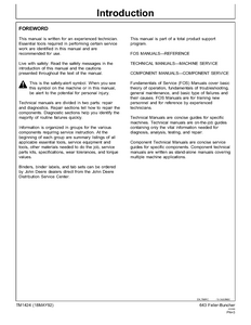 John Deere 643 Feller-Buncher service manual
