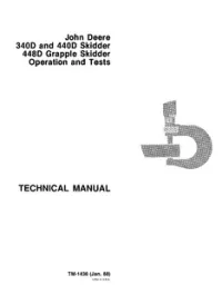 John Deere 340D 440D Skidder 448D Grapple Operation And Tests Technical Manual TM-1436 preview