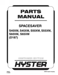 Hyster D187 (S40XM S45XM S50XM S55XM S60XM S65XM) Forklift Parts Manual preview