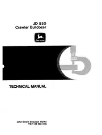 John Deere JD 550 Crawler Bulldozer Service Repair Manual - TM1108 preview