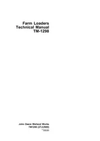 John Deere Farm Loaders Technical Manual TM-1298 preview