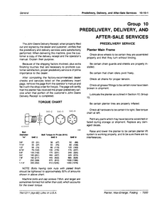 John Deere 7000 Planter manual