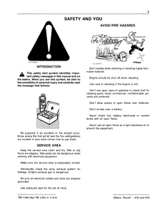 John Deere 510 Round Balers manual