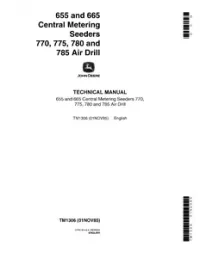John Deere 655 665 Central Metering Seeders 770 775 780 785 Air Drill Technical Manual TM1306 preview