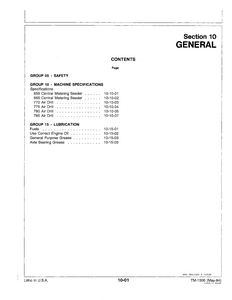 John Deere 785 Air Drill manual pdf