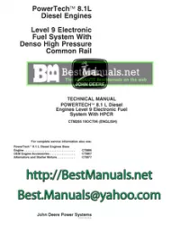 John Deere 8.1L Diesel Engines Level 9 Electronic Fuel System With Denso High Pressure Common Rail  -  CTM255 preview