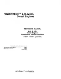 John Deere Powertech 2.4L & 3.0L Diesel Engines Technical Manual  -  CTM301 preview
