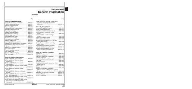 John Deere 315SE  Backhoe Loaders Operation  Test Technical manual pdf