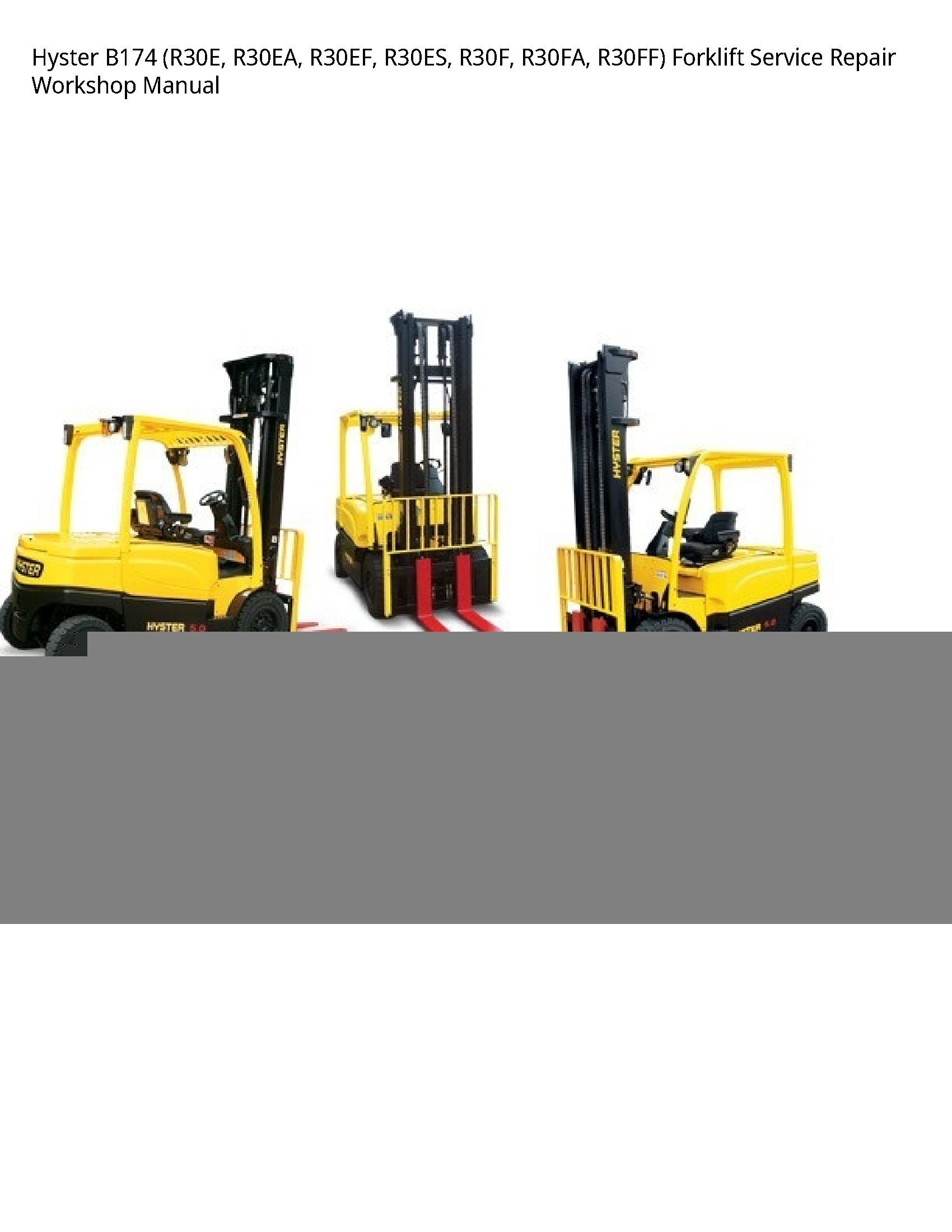 Hyster B174 Forklift manual