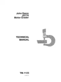 John Deere JD 770 Motor Grader Service Repair Manual preview
