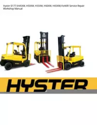 Hyster D177 (H45XM  H50XM  H55XM  H60XM  H65XM) Forklift Service Repair Workshop Manual preview