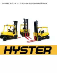 Hyster A432 (R1.0E – R1.2E – R1.4E Europe) Forklift Service Repair Manual preview
