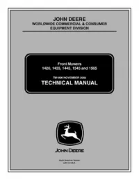 John Deere 1420  1435  1445  1545 1565 Front Mowers Service Repair Technical Manual -TM1806 preview