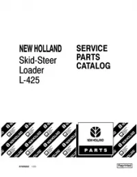 NEW HOLLAND L425 SKID STEER LOADER PARTS MANUAL preview