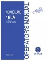 New Holland 18LA Loader (for TC48DA & TC55DA Tractors) Operator Manual preview