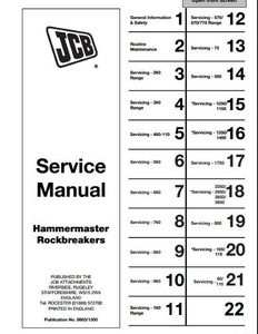 JCB Hammermaster Rockbreakers manual