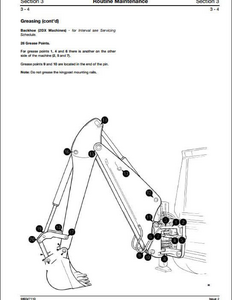JCB 2DX Variants Backhoe Loader manual
