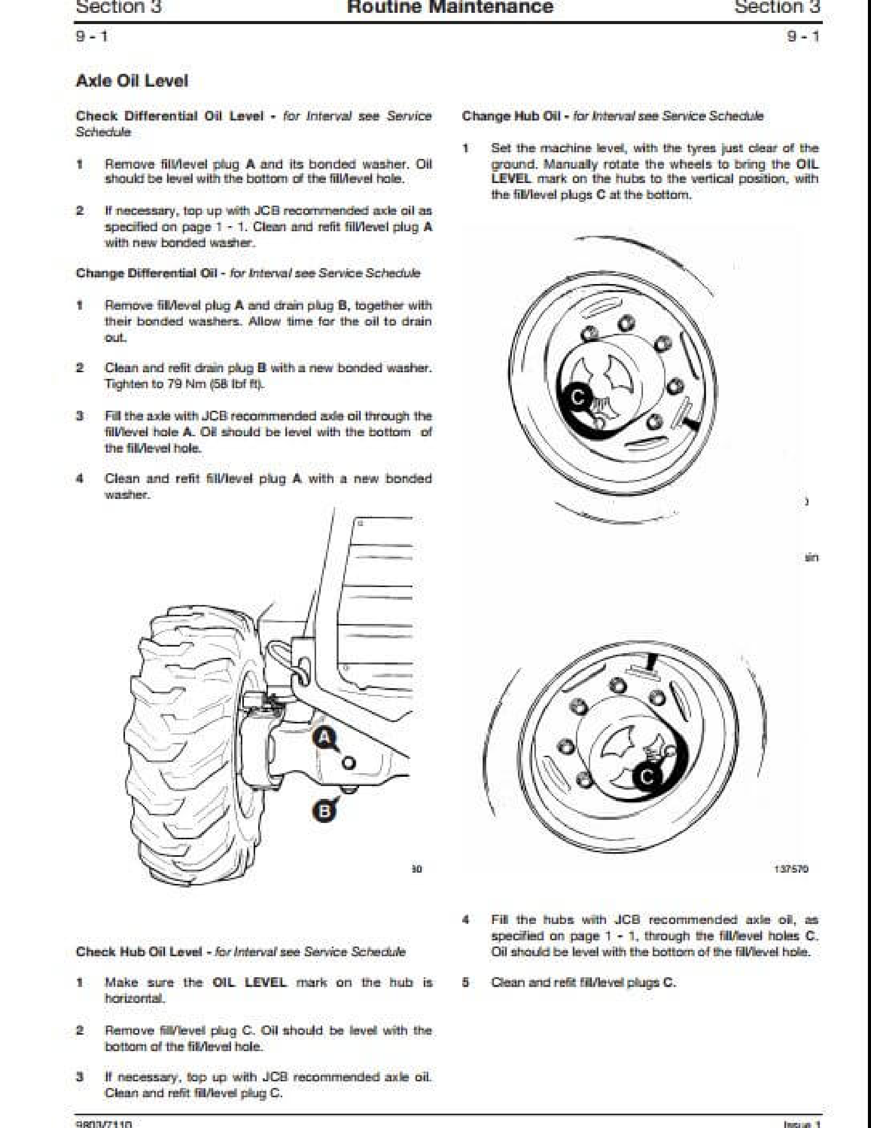 JCB 212 Variants Backhoe Loader manual