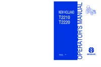 New Holland T2210   T2220 Tractor Operator Manual preview