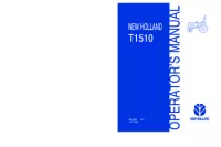 New Holland T1510 Tractor Operator Manual preview