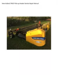 New Holland 790CP Pick-up Header Service Repair Manual preview