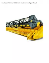 New Holland VariFeed 760CG Grain Header Service Repair Manual preview