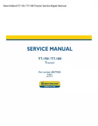 New Holland T7.150 / T7.180 Tractor Service Repair Manual preview