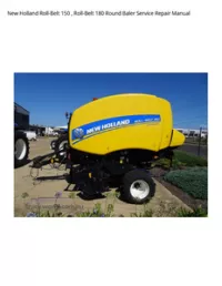 New Holland Roll-Belt 150   Roll-Belt 180 Round Baler Service Repair Manual preview