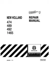 New Holland 474   489   492   1465 Mower-Conditioners Service Repair Manual preview
