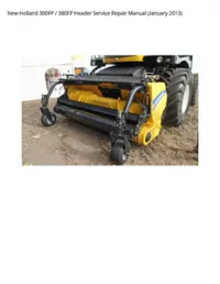 New Holland 300FP / 380FP Header Service Repair Manual (January 2013) preview