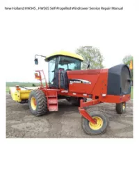 New Holland HW345   HW365 Self-Propelled Windrower Service Repair Manual preview