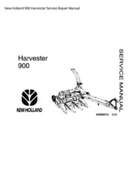New Holland 900 Harvester Service Repair Manual preview