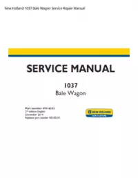 New Holland 1037 Bale Wagon Service Repair Manual preview